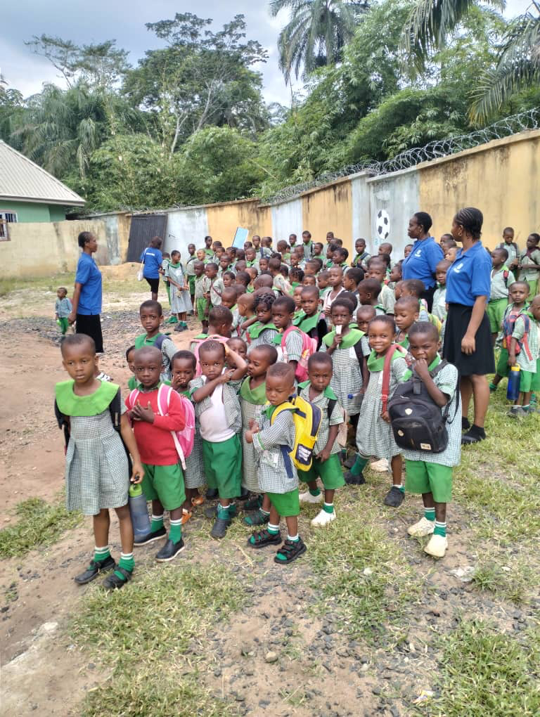 African school children in uniforms — sponsored through Golden Hope Foundation education program